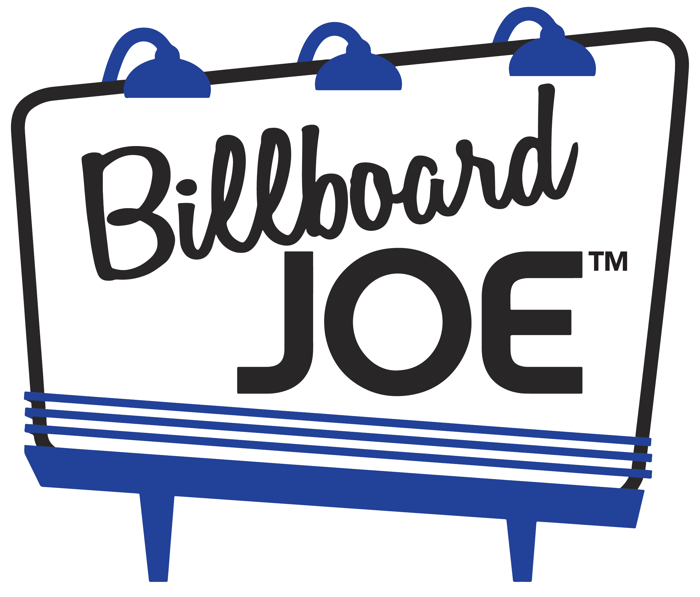 Logo of Billboard Joe, takes to the homepage